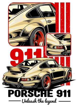 Porsche 911 Sticker #001