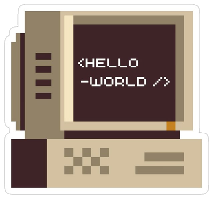 Hello World Sticker #001