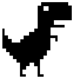 Chrome Dino Sticker #001
