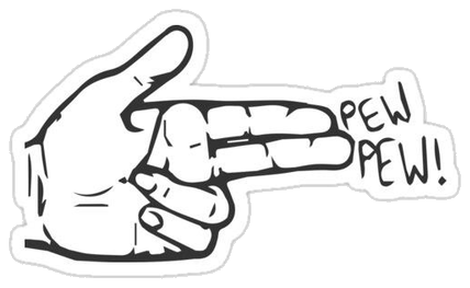 PEW PEW Sticker #001